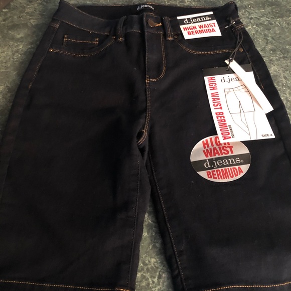 High waisted Y2k Bermuda denim shorts D.jeans NWT - Picture 6 of 6
